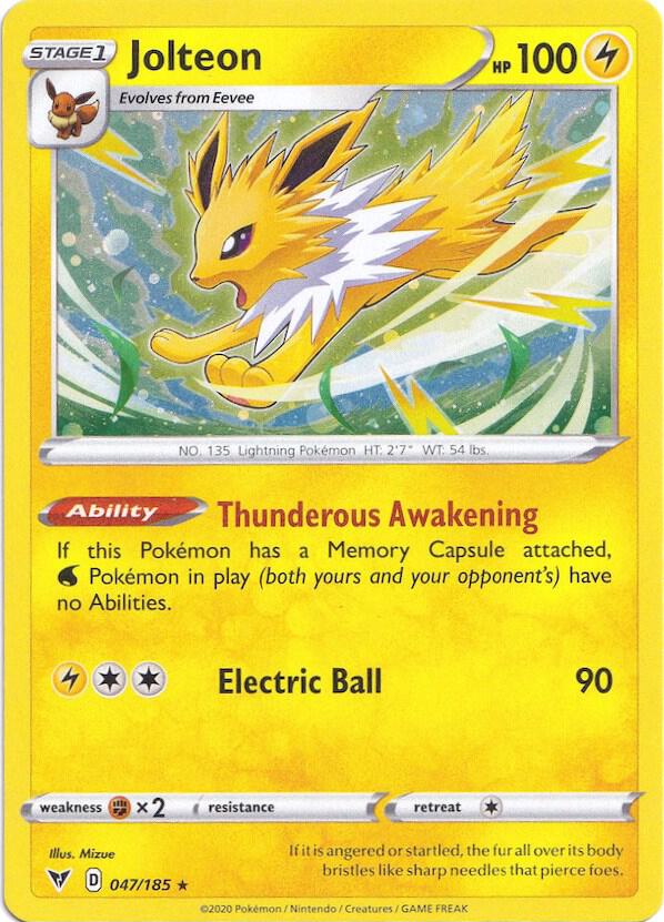 Jolteon 047/185 (Cosmos Holo) Holofoil Miscellaneous Cards & Products Jolteon 047/185 (Cosmos Holo) Holofoil Miscellaneous Cards & Products