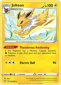 Jolteon | 047/185 | Reverse Holofoil | SWSH04: Vivid Voltage