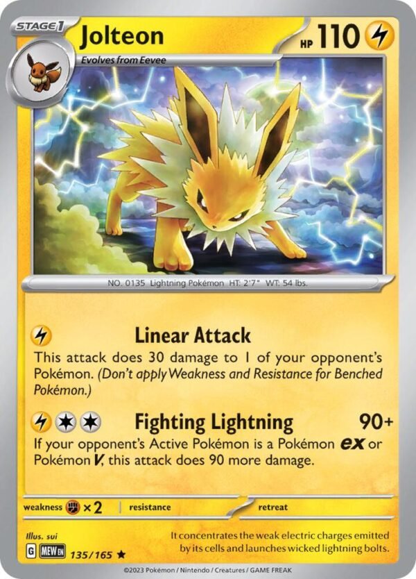 Jolteon 135/165 Reverse Holofoil SV: Scarlet & Violet 151