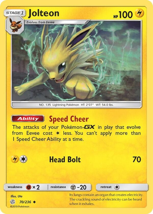 Jolteon 70/236 Normal SM – Cosmic Eclipse Jolteon 70/236 Normal SM – Cosmic Eclipse