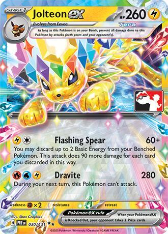 Jolteon ex 030/131 Holofoil Prize Pack Series Cards Jolteon ex 030/131 Holofoil Prize Pack Series Cards