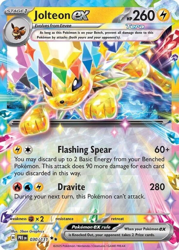 Jolteon ex 030/131 Holofoil SV: Prismatic Evolutions Jolteon ex 030/131 Holofoil SV: Prismatic Evolutions
