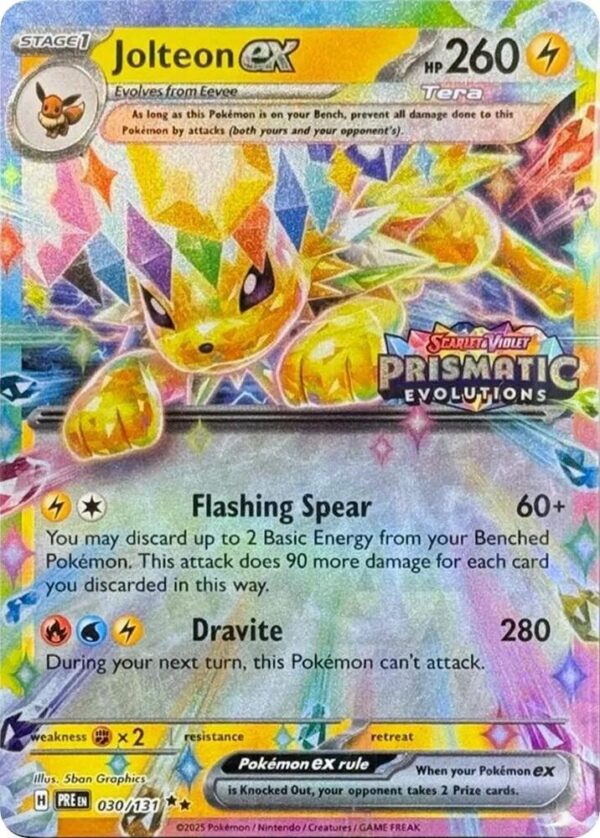 Jolteon ex 030/131 (Prismatic Evolutions Stamp) Holofoil Miscellaneous Cards & Products