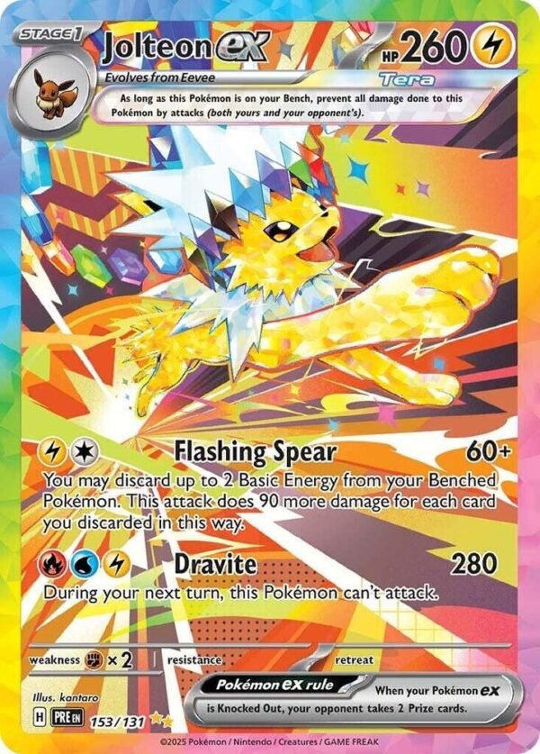 Jolteon ex 153/131 Holofoil SV: Prismatic Evolutions Jolteon ex 153/131 Holofoil SV: Prismatic Evolutions