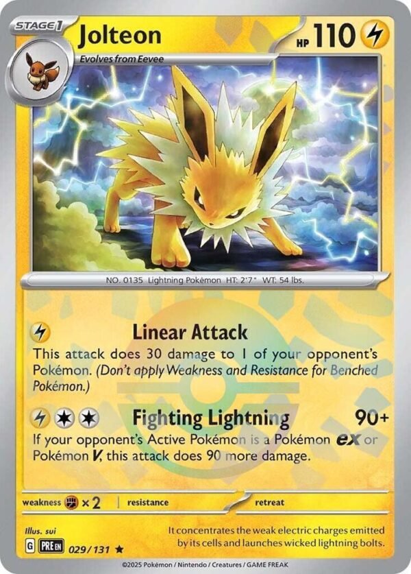 Jolteon (Poke Ball Pattern) 029/131 Holofoil SV: Prismatic Evolutions Jolteon (Poke Ball Pattern) 029/131 Holofoil SV: Prismatic Evolutions