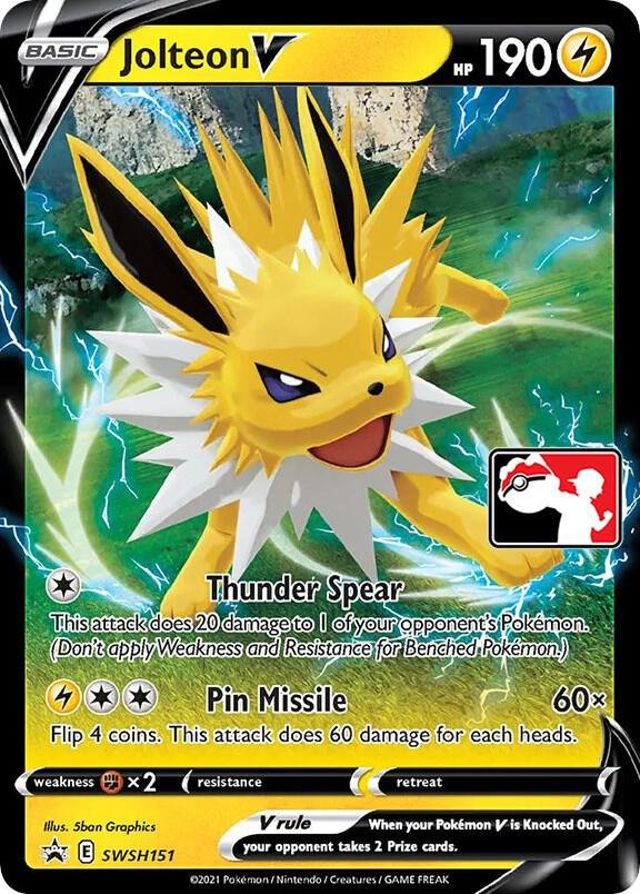 Jolteon V SWSH151 Holofoil Prize Pack Series Cards