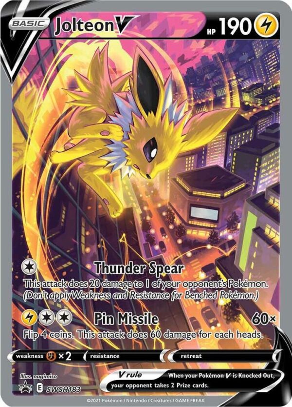 Jolteon V SWSH183 Holofoil SWSH: Sword & Shield Promo Cards