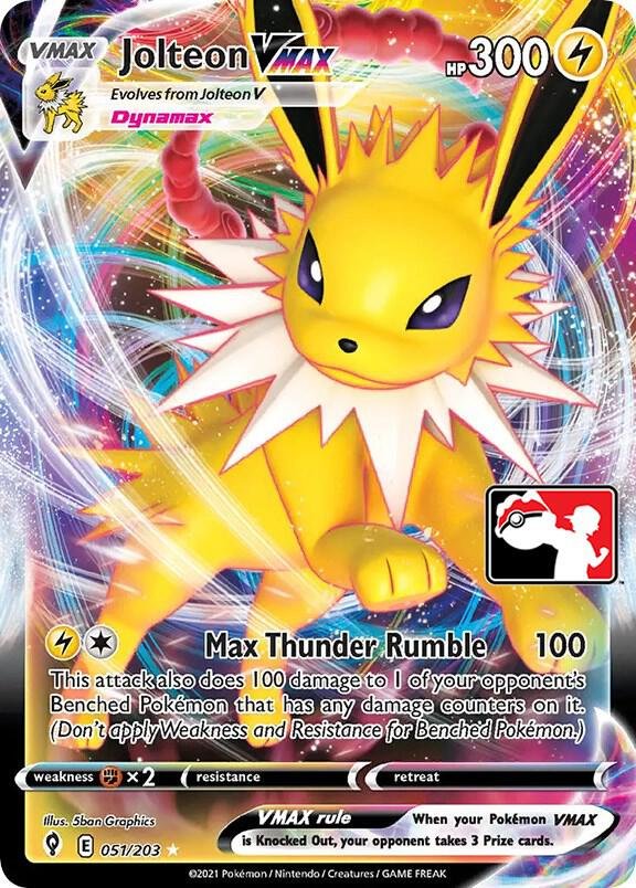 Jolteon VMAX 051/203 Holofoil Prize Pack Series Cards