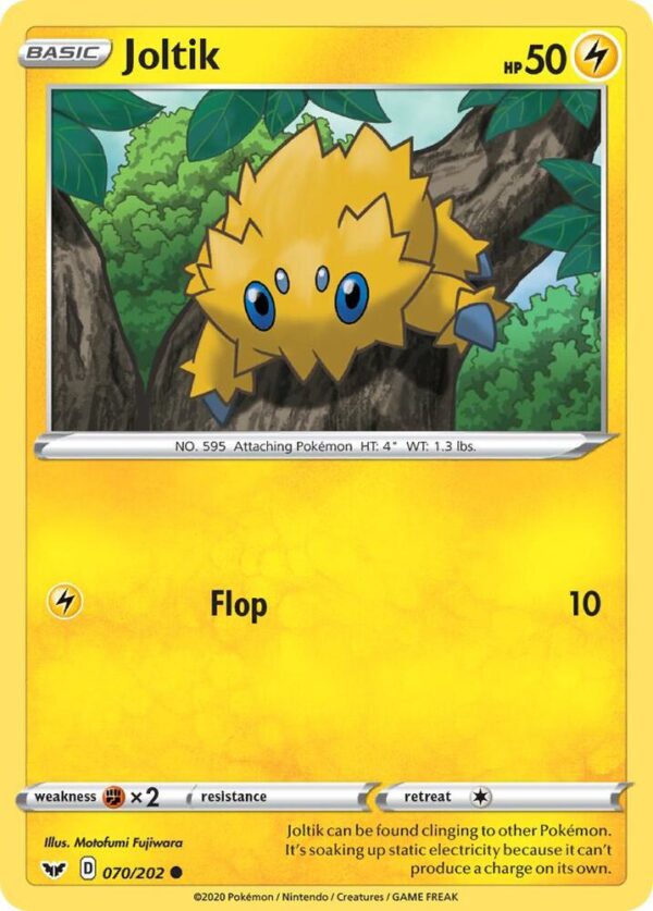 Joltik 070/202 Normal SWSH01: Sword & Shield Base Set Joltik 070/202 Normal SWSH01: Sword & Shield Base Set