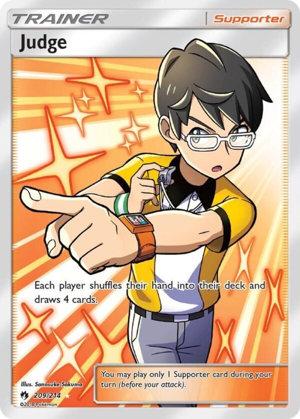 Judge (Full Art) 209/214 Holofoil SM – Lost Thunder Judge (Full Art) 209/214 Holofoil SM – Lost Thunder