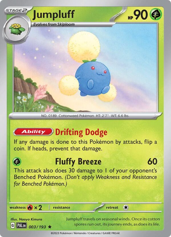 Jumpluff 003/193 Reverse Holofoil SV02: Paldea Evolved