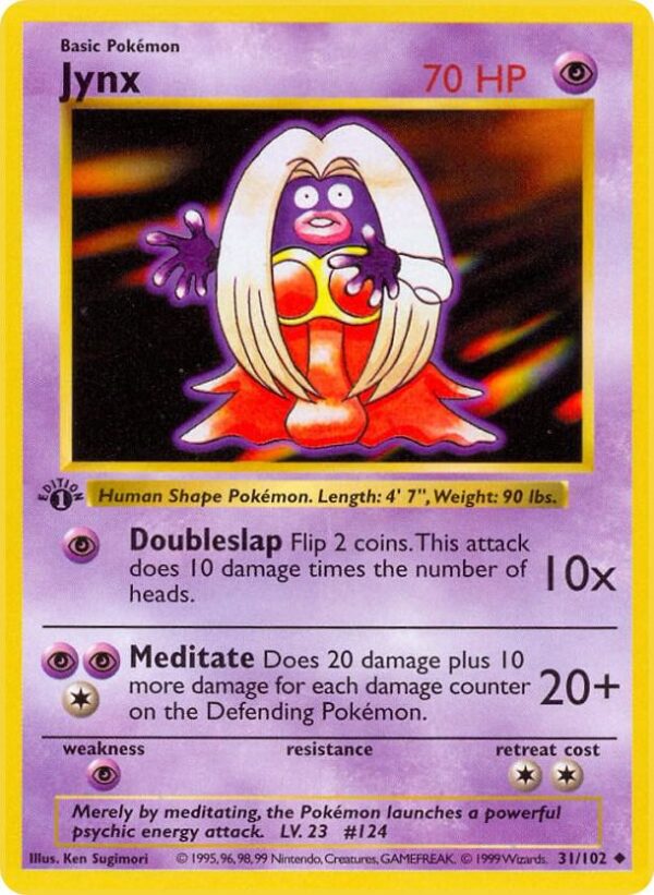 Jynx 031/102 Unlimited Base Set (Shadowless) Jynx 031/102 Unlimited Base Set (Shadowless)