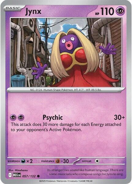 Jynx 057/132 Reverse Holofoil ME01: Mega Evolution Jynx 057/132 Reverse Holofoil ME01: Mega Evolution