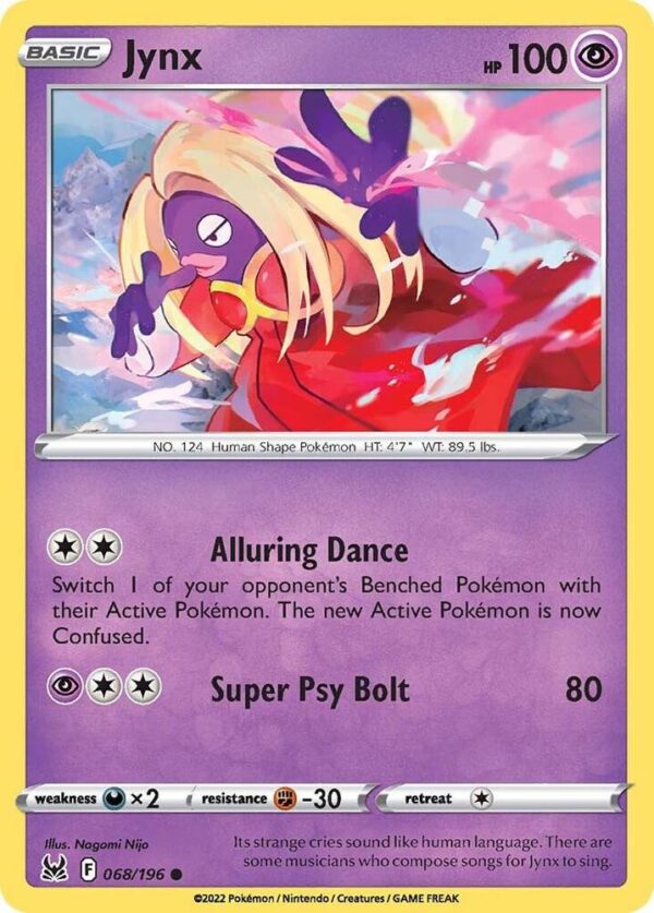 Jynx 068/196 Normal SWSH11: Lost Origin Jynx 068/196 Normal SWSH11: Lost Origin