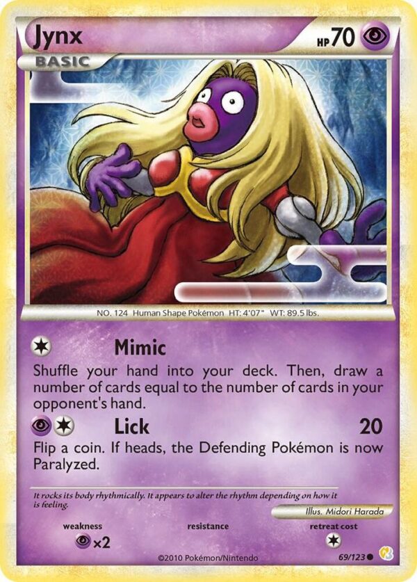 Jynx 69/123 Normal HeartGold SoulSilver Jynx 69/123 Normal HeartGold SoulSilver