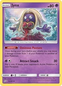 Jynx | 76/236 | Reverse Holofoil | SM - Unified Minds Jynx | 76/236 | Reverse Holofoil | SM - Unified Minds