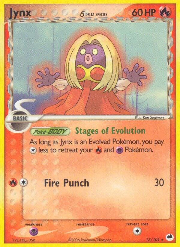 Jynx (Delta Species) 17/101 Reverse Holofoil Dragon Frontiers Jynx (Delta Species) 17/101 Reverse Holofoil Dragon Frontiers