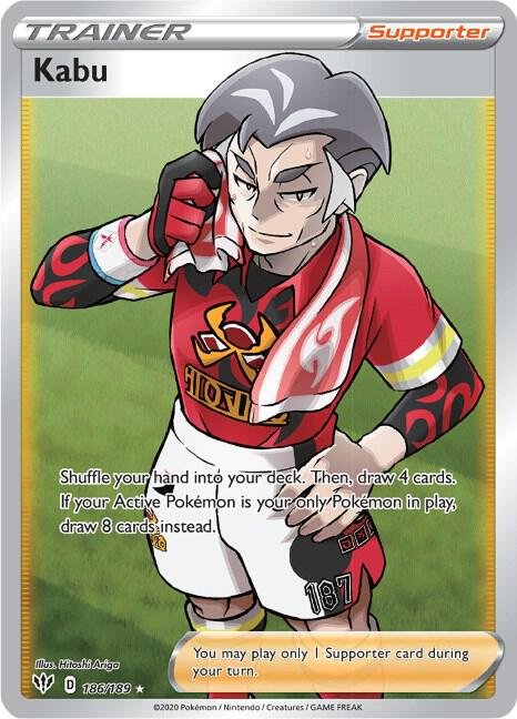 Kabu (Full Art) 186/189 Holofoil SWSH03: Darkness Ablaze