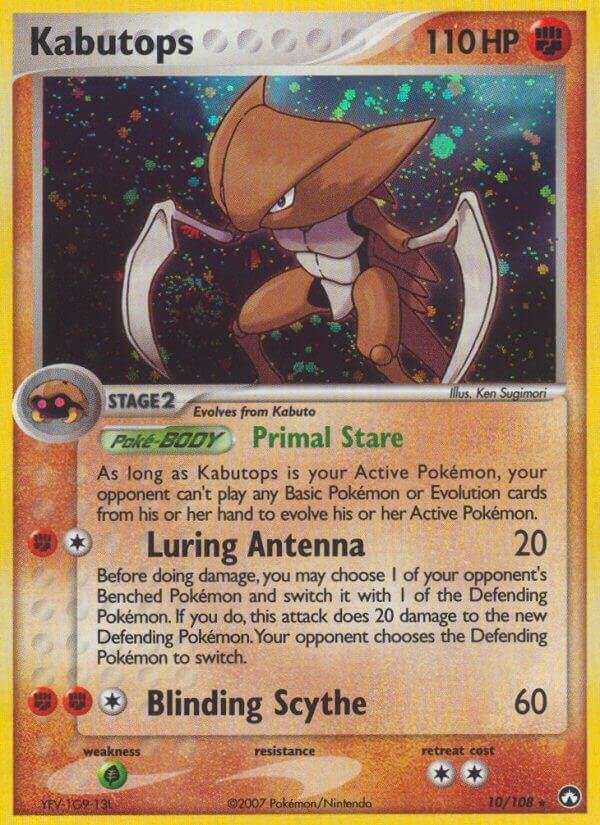 Kabutops 10/108 Reverse Holofoil Power Keepers