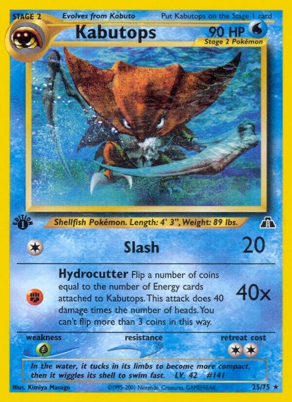 Kabutops (25) 25/75 Unlimited Neo Discovery