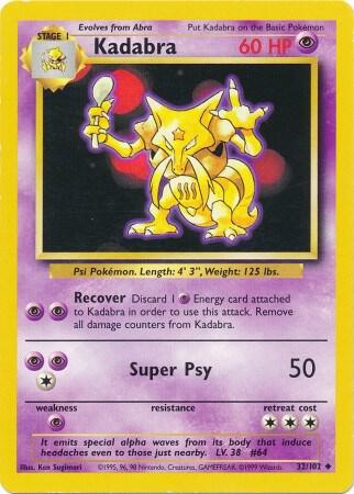 Kadabra 032/102 Normal Base Set
