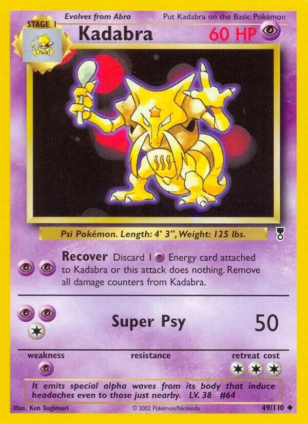 Kadabra 049/110 Reverse Holofoil Legendary Collection