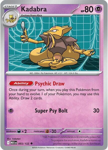 Kadabra 055/132 Normal ME01: Mega Evolution Kadabra 055/132 Normal ME01: Mega Evolution