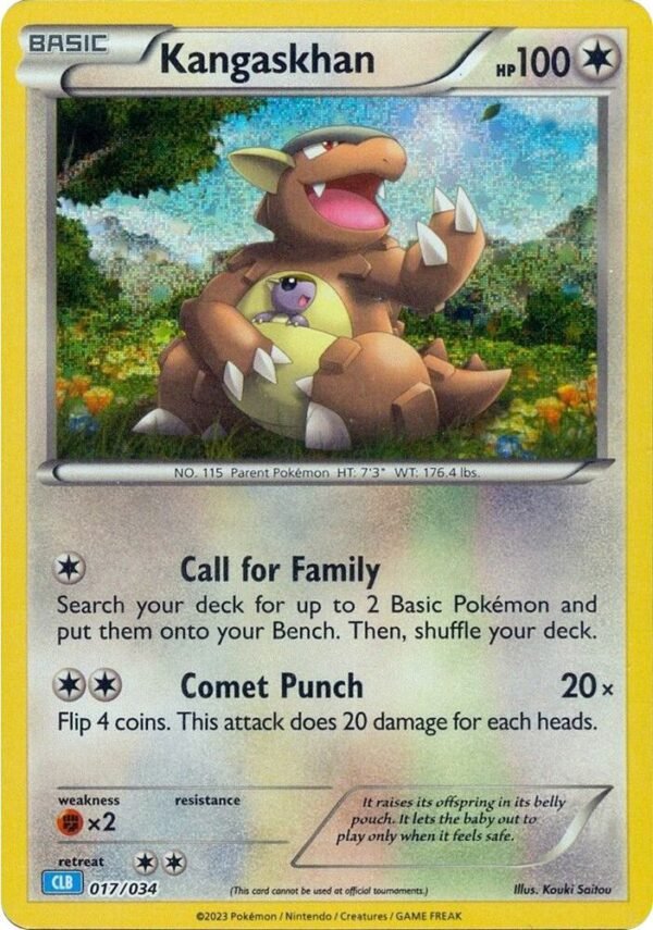 Kangaskhan 017/034 Holofoil Trading Card Game Classic