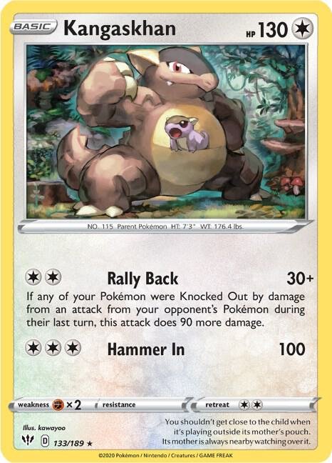 Kangaskhan 133/189 Holofoil SWSH03: Darkness Ablaze
