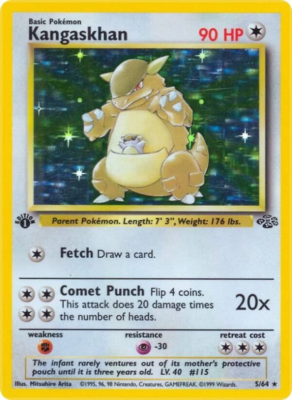 Kangaskhan (5) 05/64 1st Edition Holofoil Jungle Kangaskhan (5) 05/64 1st Edition Holofoil Jungle