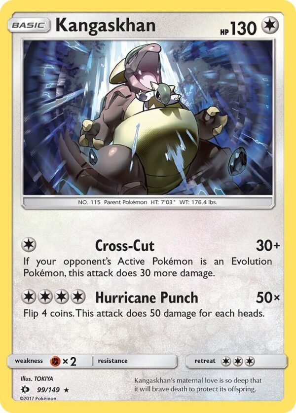 Kangaskhan 99/149 Reverse Holofoil SM Base Set Kangaskhan 99/149 Reverse Holofoil SM Base Set