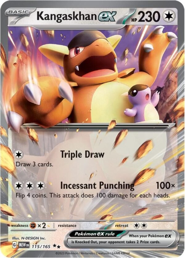 Kangaskhan ex 115/165 Holofoil SV: Scarlet & Violet 151 Kangaskhan ex 115/165 Holofoil SV: Scarlet & Violet 151