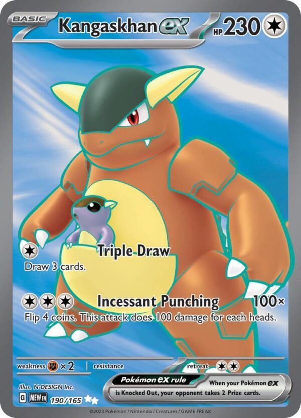 Kangaskhan ex 190/165 Holofoil SV: Scarlet & Violet 151 Kangaskhan ex 190/165 Holofoil SV: Scarlet & Violet 151