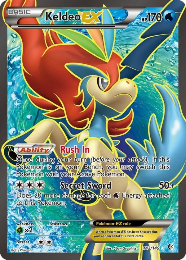 Keldeo EX (142 Full Art) 142/149 Holofoil Boundaries Crossed Keldeo EX (142 Full Art) 142/149 Holofoil Boundaries Crossed