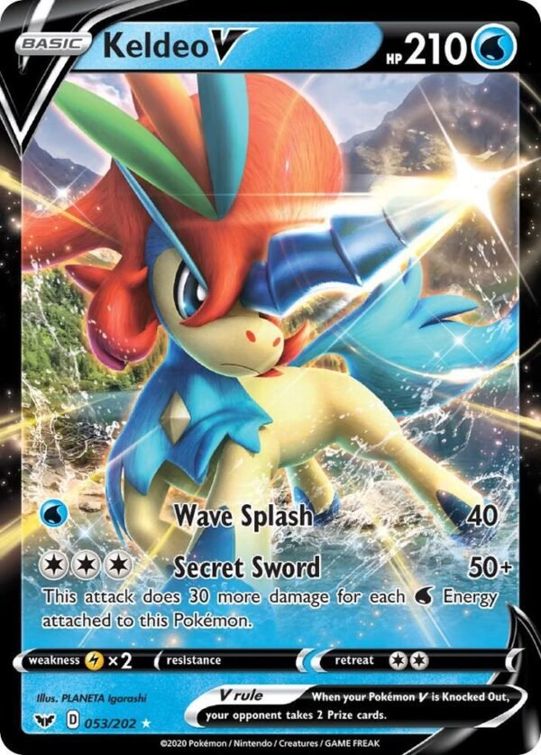 Keldeo V 053/202 Holofoil SWSH01: Sword & Shield Base Set