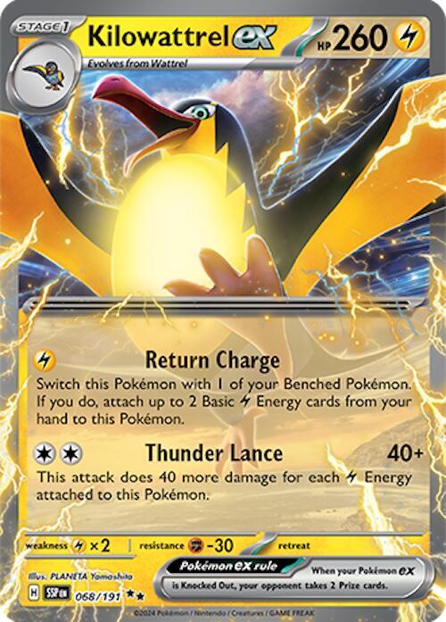 Kilowattrel ex 068/191 Holofoil SV08: Surging Sparks