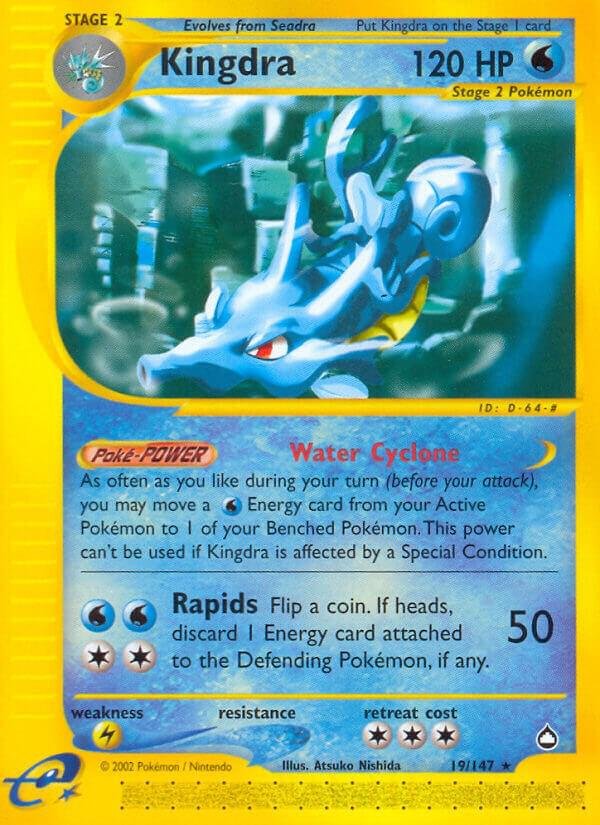 Kingdra (19) 019/147 Reverse Holofoil Aquapolis Kingdra (19) 019/147 Reverse Holofoil Aquapolis