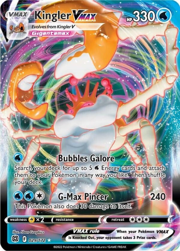 Kingler VMAX 029/172 Holofoil SWSH09: Brilliant Stars