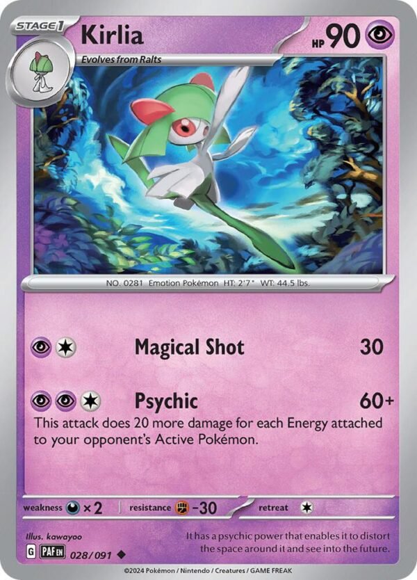 Kirlia 028/091 Normal SV: Paldean Fates Kirlia 028/091 Normal SV: Paldean Fates