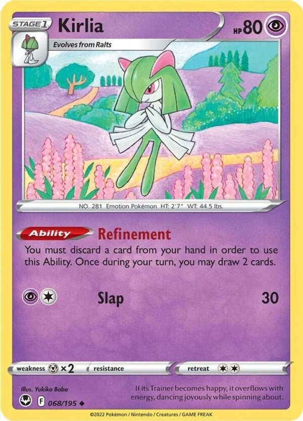 Kirlia 068/195 Reverse Holofoil SWSH12: Silver Tempest Kirlia 068/195 Reverse Holofoil SWSH12: Silver Tempest