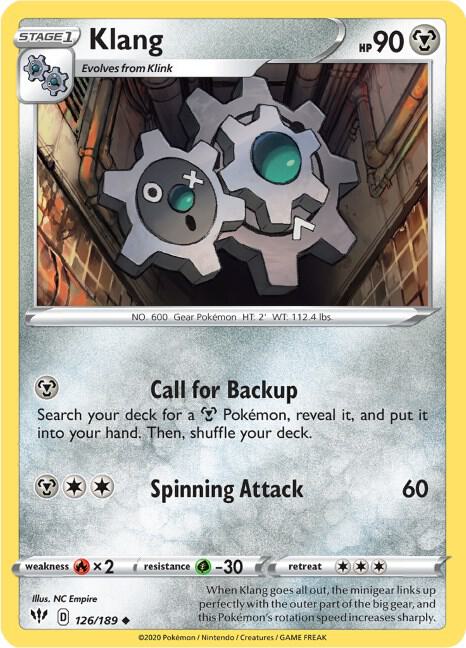 Klang 126/189 Normal SWSH03: Darkness Ablaze