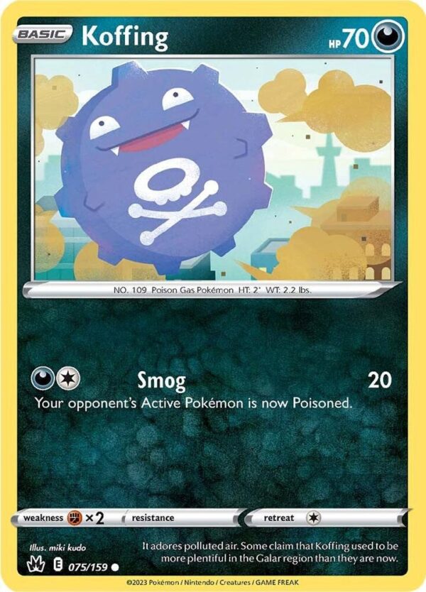 Koffing 075/159 Normal Crown Zenith