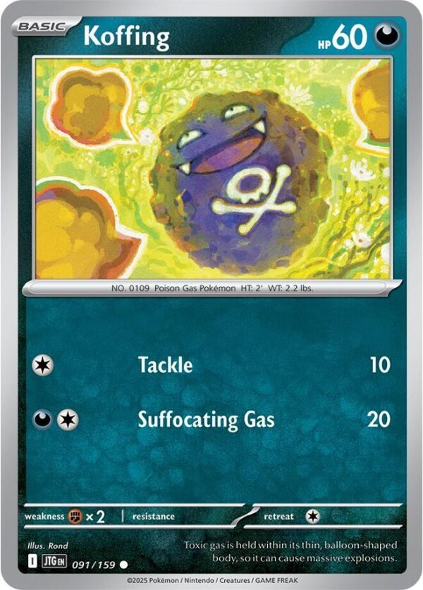 Koffing 091/159 Reverse Holofoil SV09: Journey Together