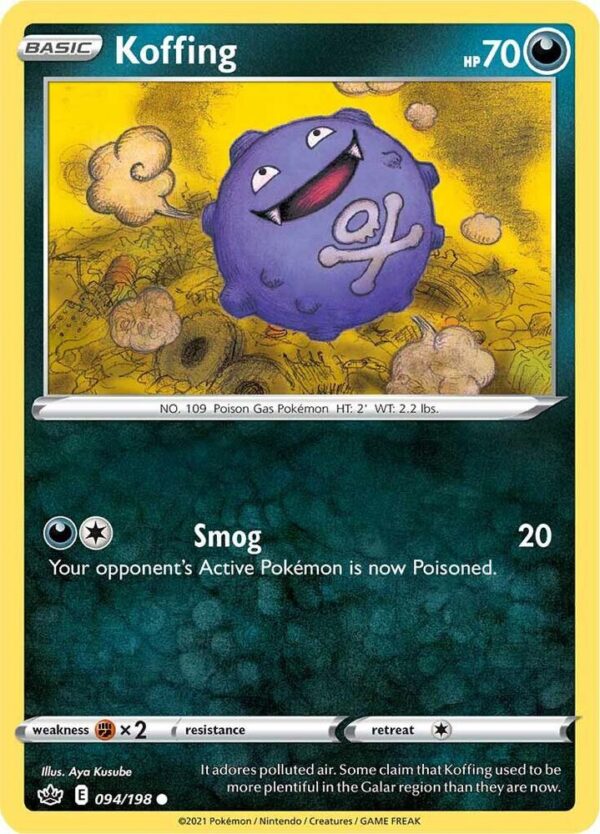 Koffing 094/198 Reverse Holofoil SWSH06: Chilling Reign