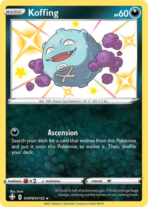 Koffing SV076/SV122 Holofoil Shining Fates: Shiny Vault Koffing SV076/SV122 Holofoil Shining Fates: Shiny Vault