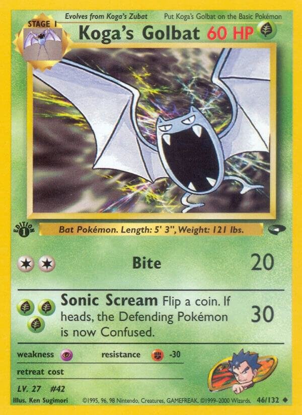 Koga’s Golbat 046/132 1st Edition Gym Challenge Koga’s Golbat 046/132 1st Edition Gym Challenge