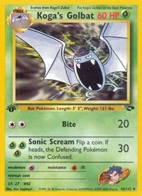 Koga's Golbat | 046/132 | 1st Edition | Gym Challenge