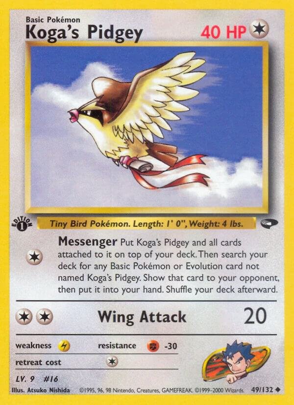 Koga’s Pidgey (49) 049/132 1st Edition Gym Challenge Koga’s Pidgey (49) 049/132 1st Edition Gym Challenge