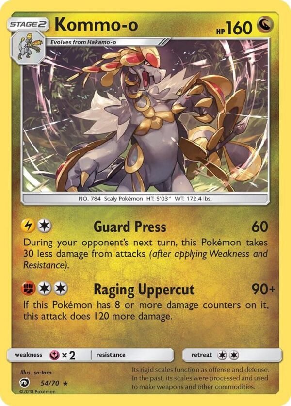 Kommo-o 54/70 Holofoil Dragon Majesty Kommo-o 54/70 Holofoil Dragon Majesty