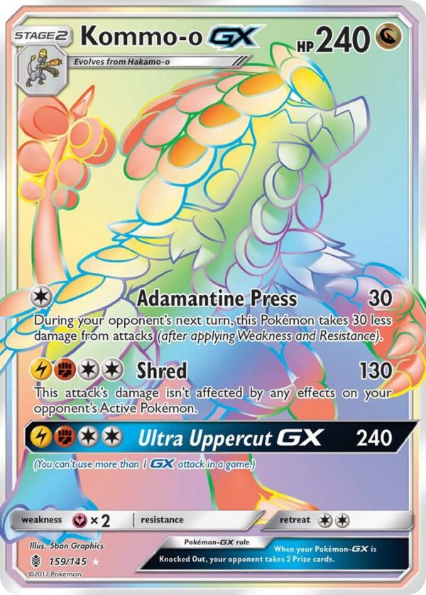Kommo-o GX (Secret) 159/145 Holofoil SM – Guardians Rising